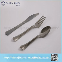 Fishtail handle silver coated plastic cutlery disposable plastic cutlery